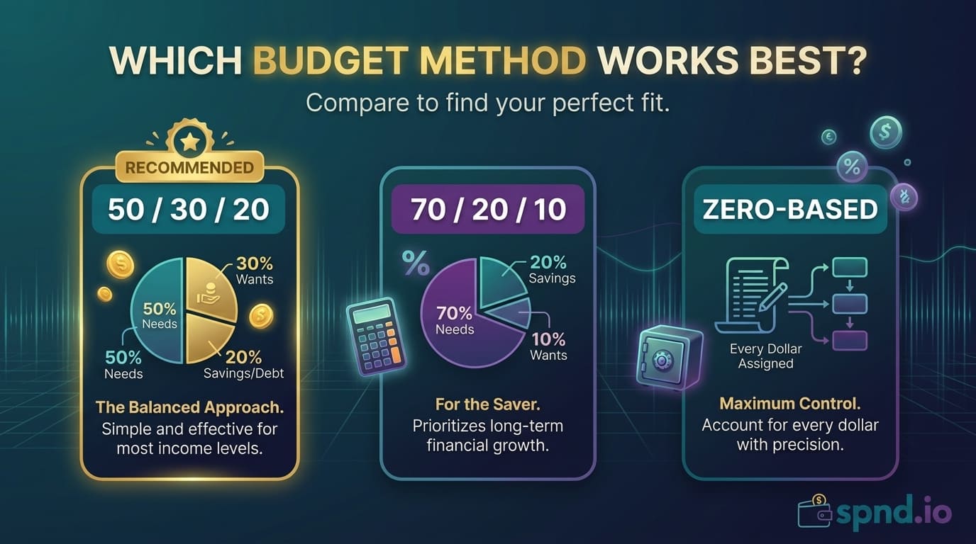 50/30/20 vs 70/20/10 vs Zero-Based Budgeting: Which Is Right for You?